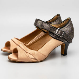 Hayley - satin dance shoes with glitter contrast