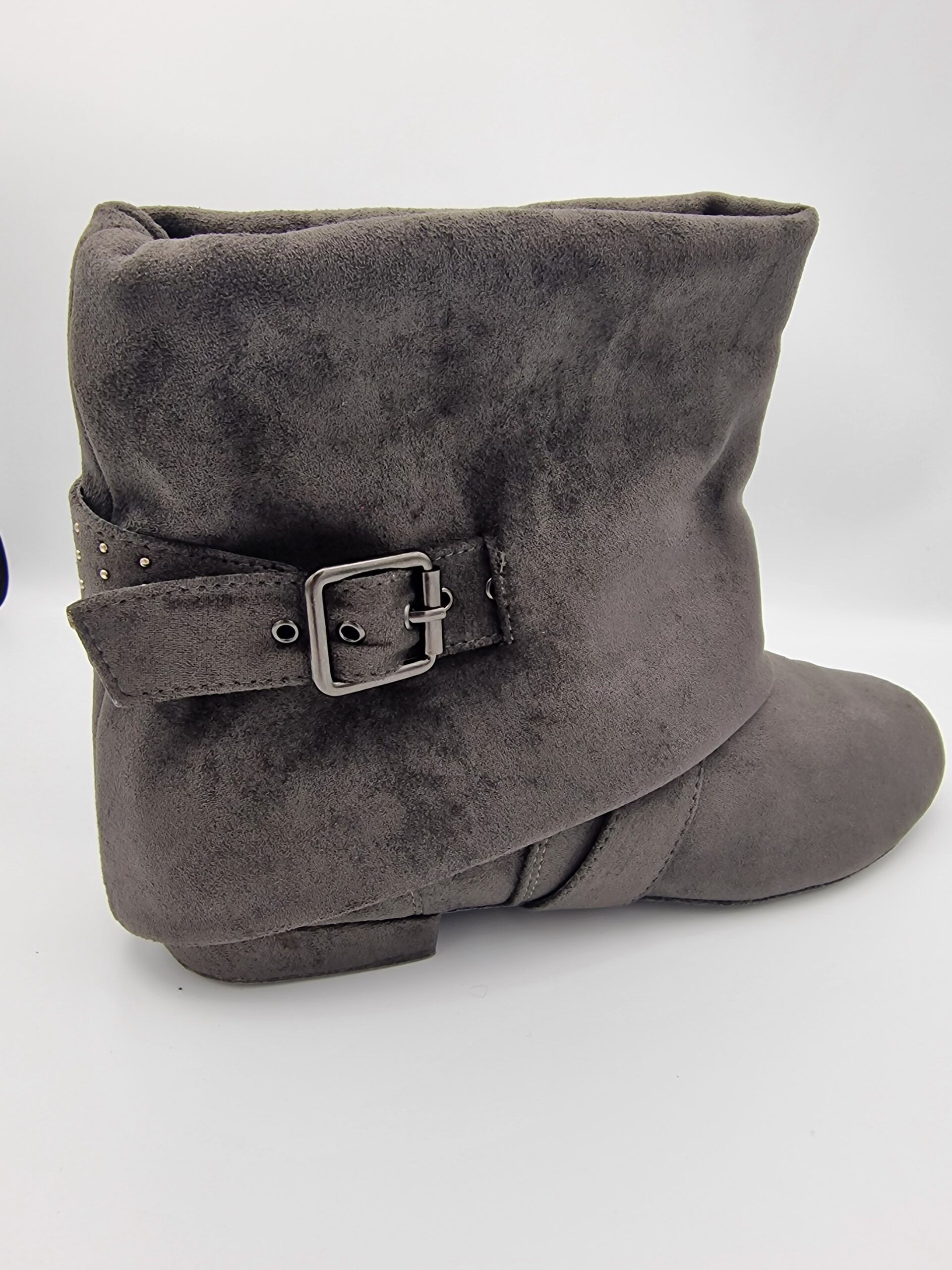 Micro-suede dance boot with low heel